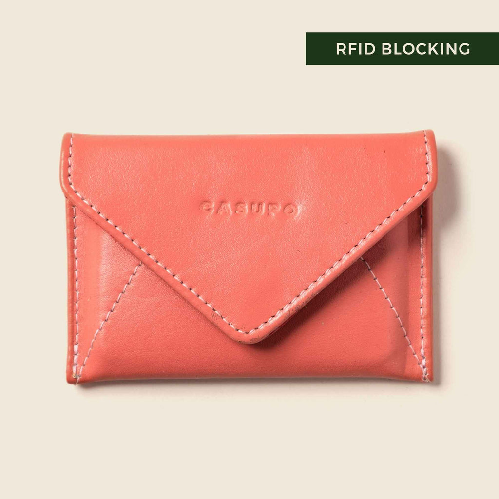 Mini Envelope Wallet With RFID protection - Pastel Pink