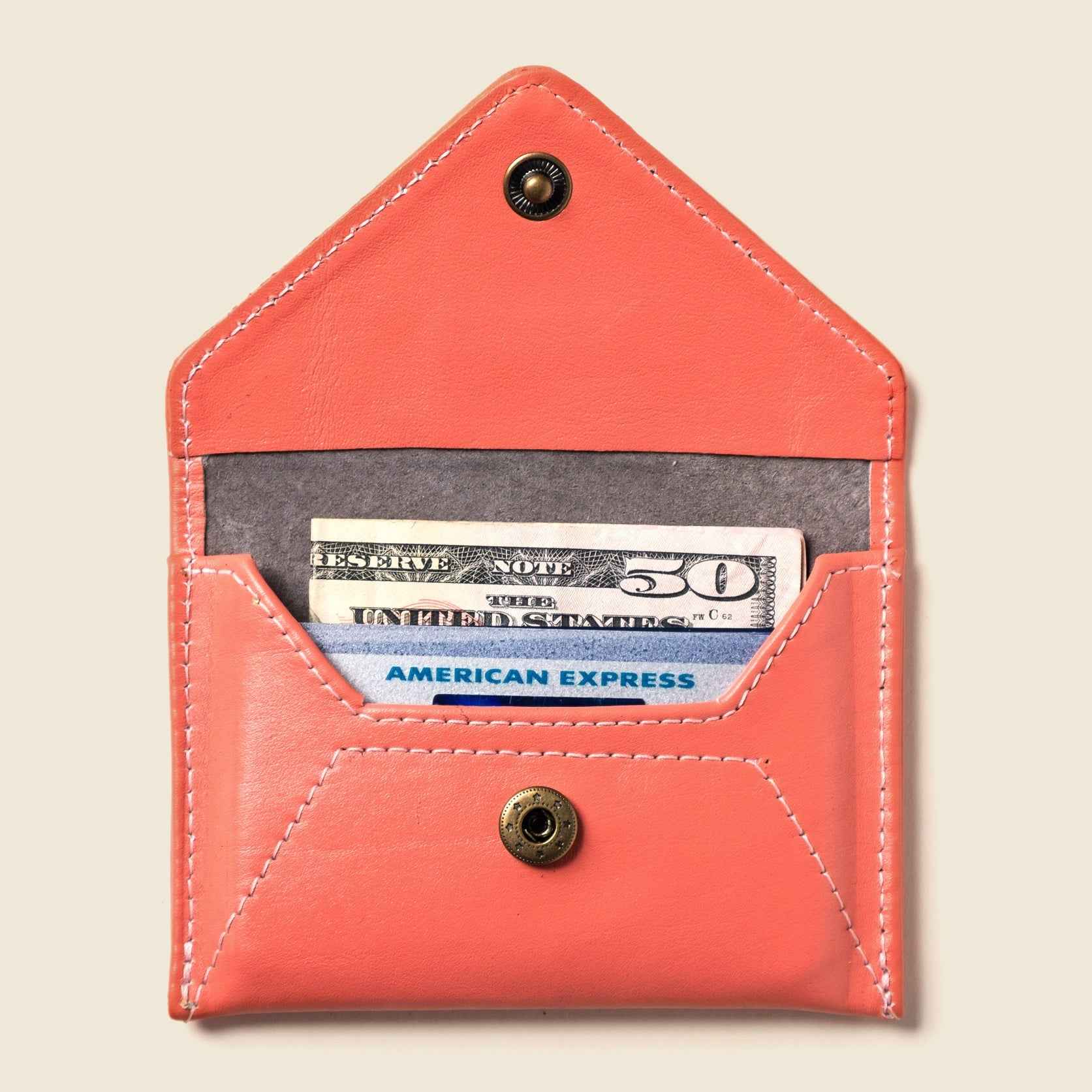 Mini Envelope Wallet With RFID protection - Pastel Pink