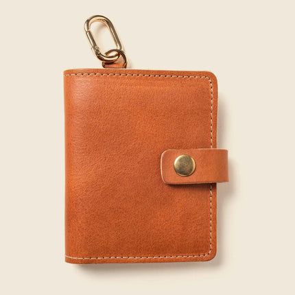 Wallet with Snap and Key Ring - Natural