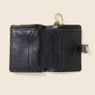 Wallet with Snap and Key Ring - Black