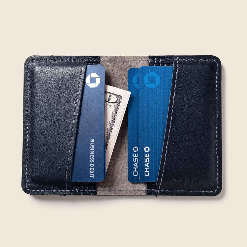 Compact Bifold with RFID Protection - Navy Limited Edition