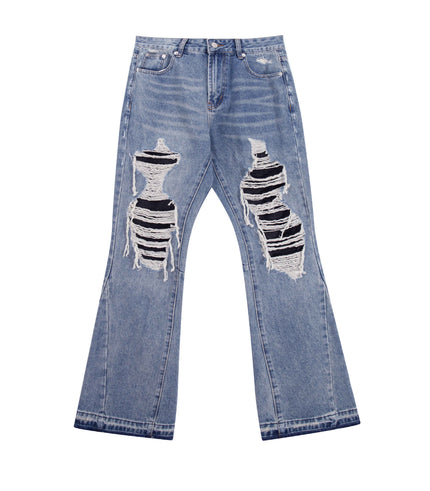DESTROYED SPLIT DENIM