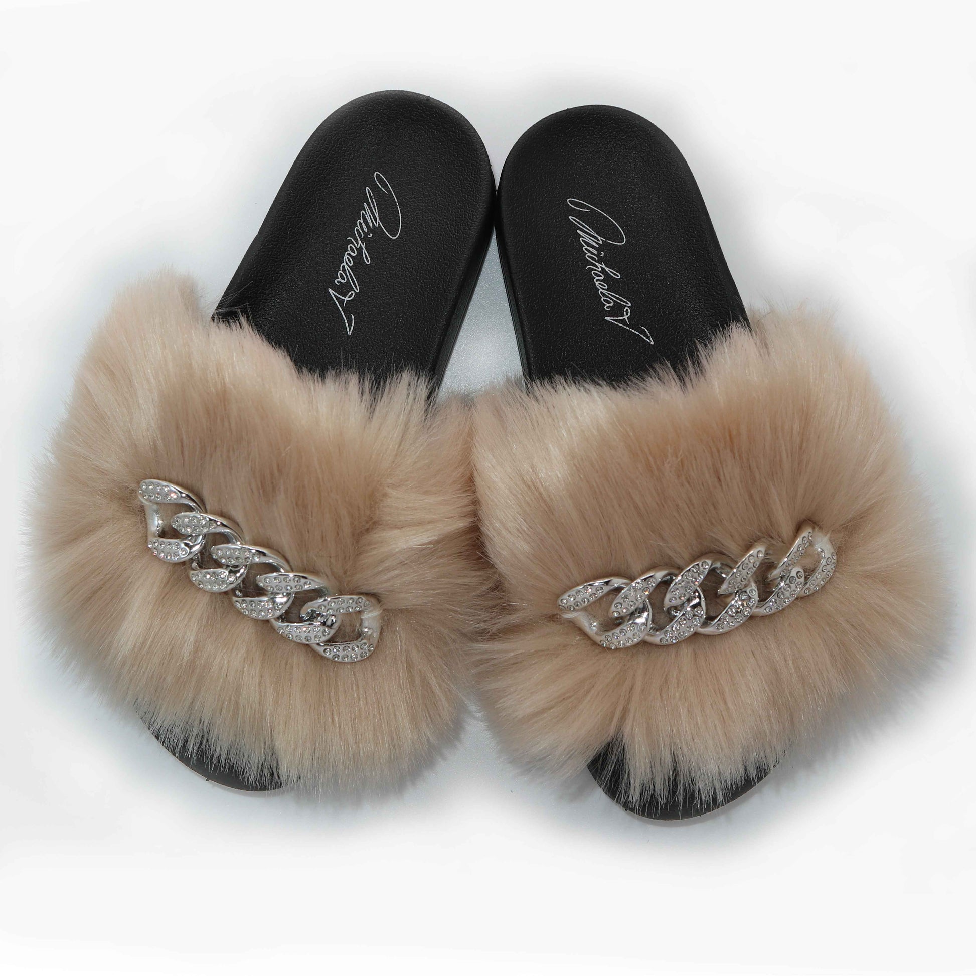 Michaela V Pupa Slippers Tan