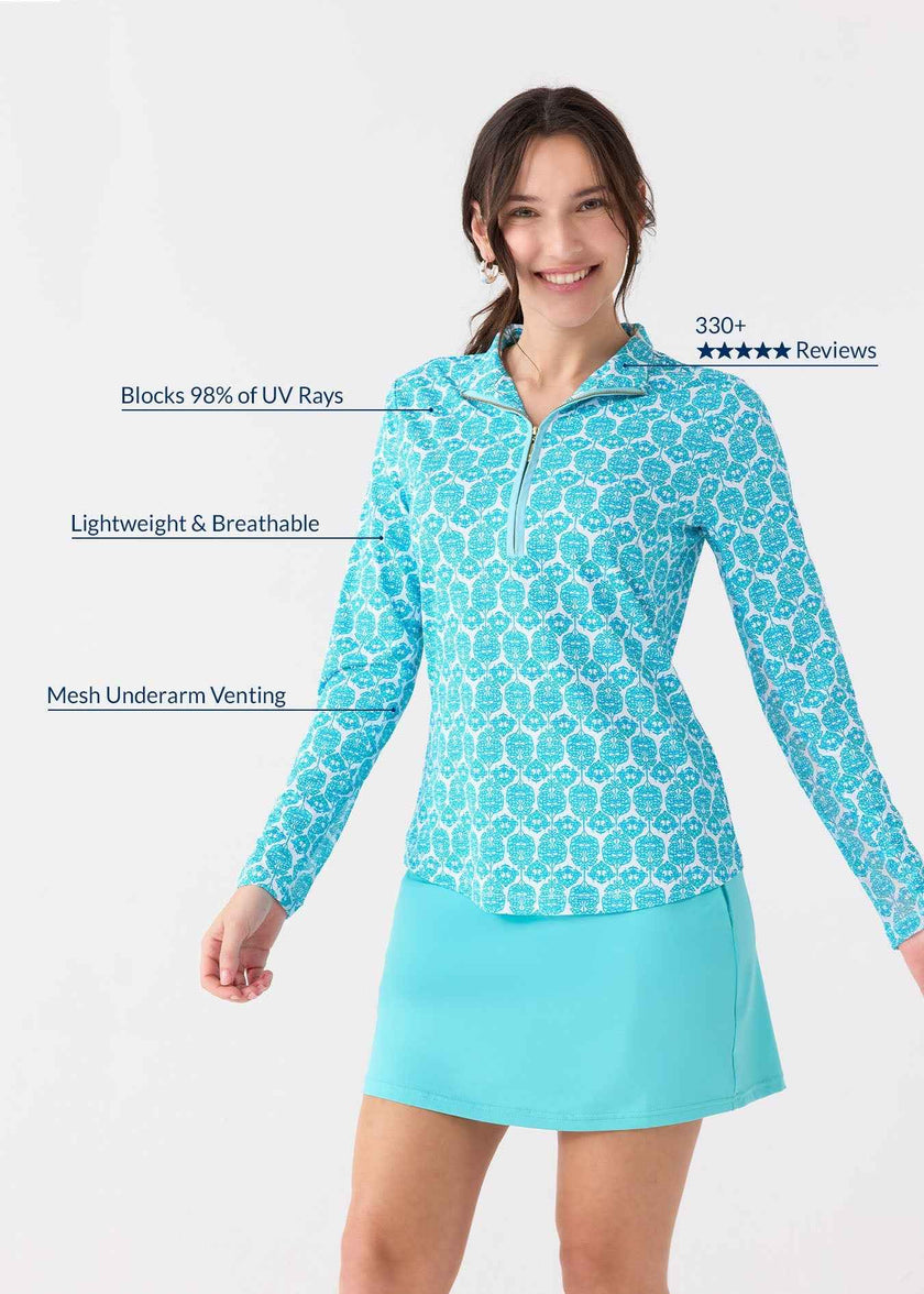 Rosemary Beach 1/4 Zip Sport Top