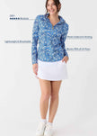 Seaside Floral 1/4 Zip Sport Top