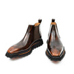 Foil leather Thick-Soled Chelsea Boot 2898KD Brown