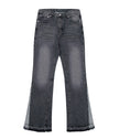 CHARCOAL SPLIT FLARE DENIM