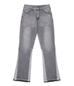 GREY SPLIT FLARE DENIM