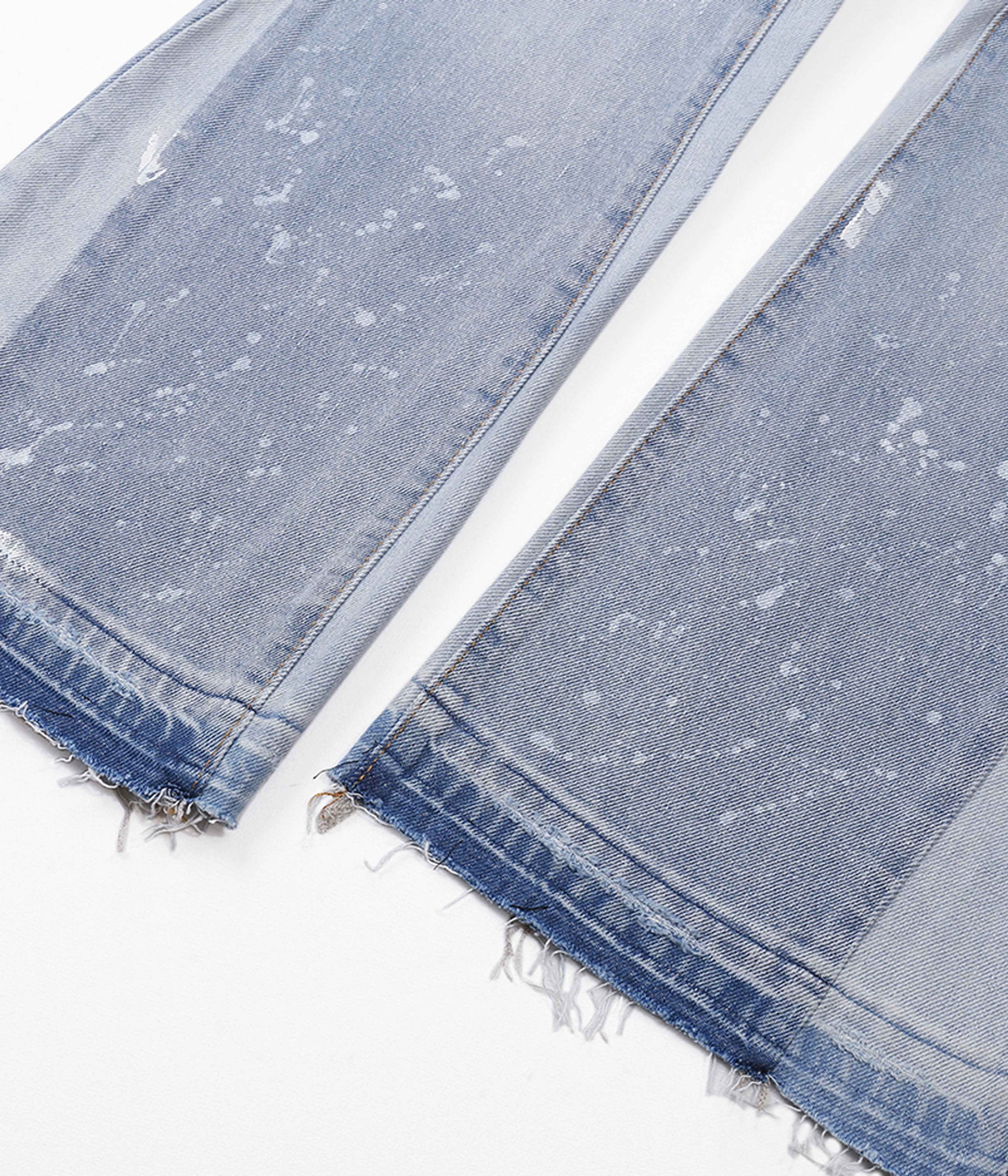 SKY DISTRESSED SPLIT FLARE DENIM