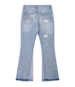 SKY DISTRESSED SPLIT FLARE DENIM
