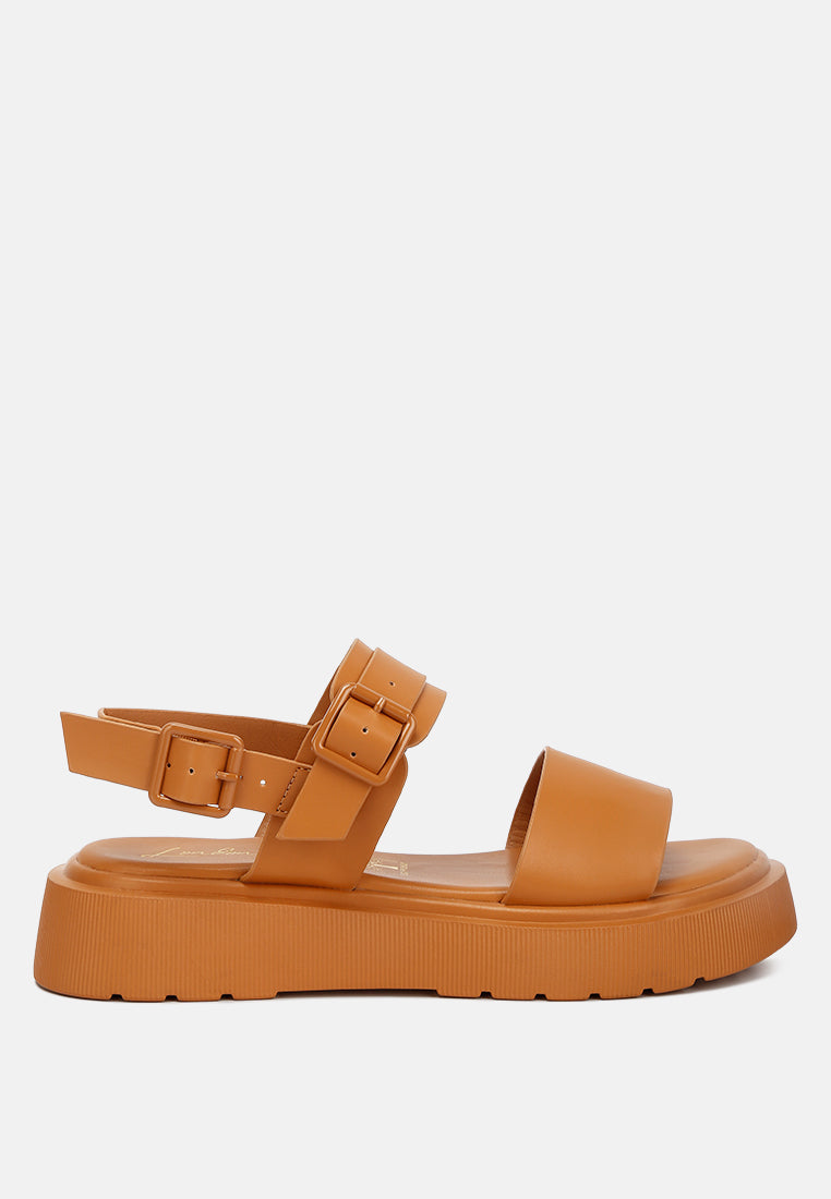 Gladen Pin Buckle Platform Sandals