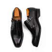 Goodyear Premium Double Monk Strap Shoes Black