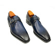 Goodyear Welted Monk Strap Shoes Blue