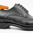 Goodyear welt derby shoes Brogue style Black