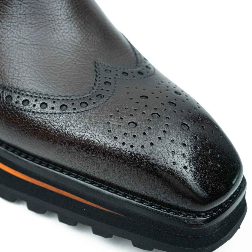 Grain of Tumbled Kangaroo Leather Monk Shoes