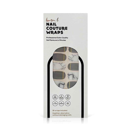 Grey & Gold Marble Gel Nail Wrap