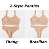 Women Seamless Bra Set Lingerie Low Waist Thongs Panties