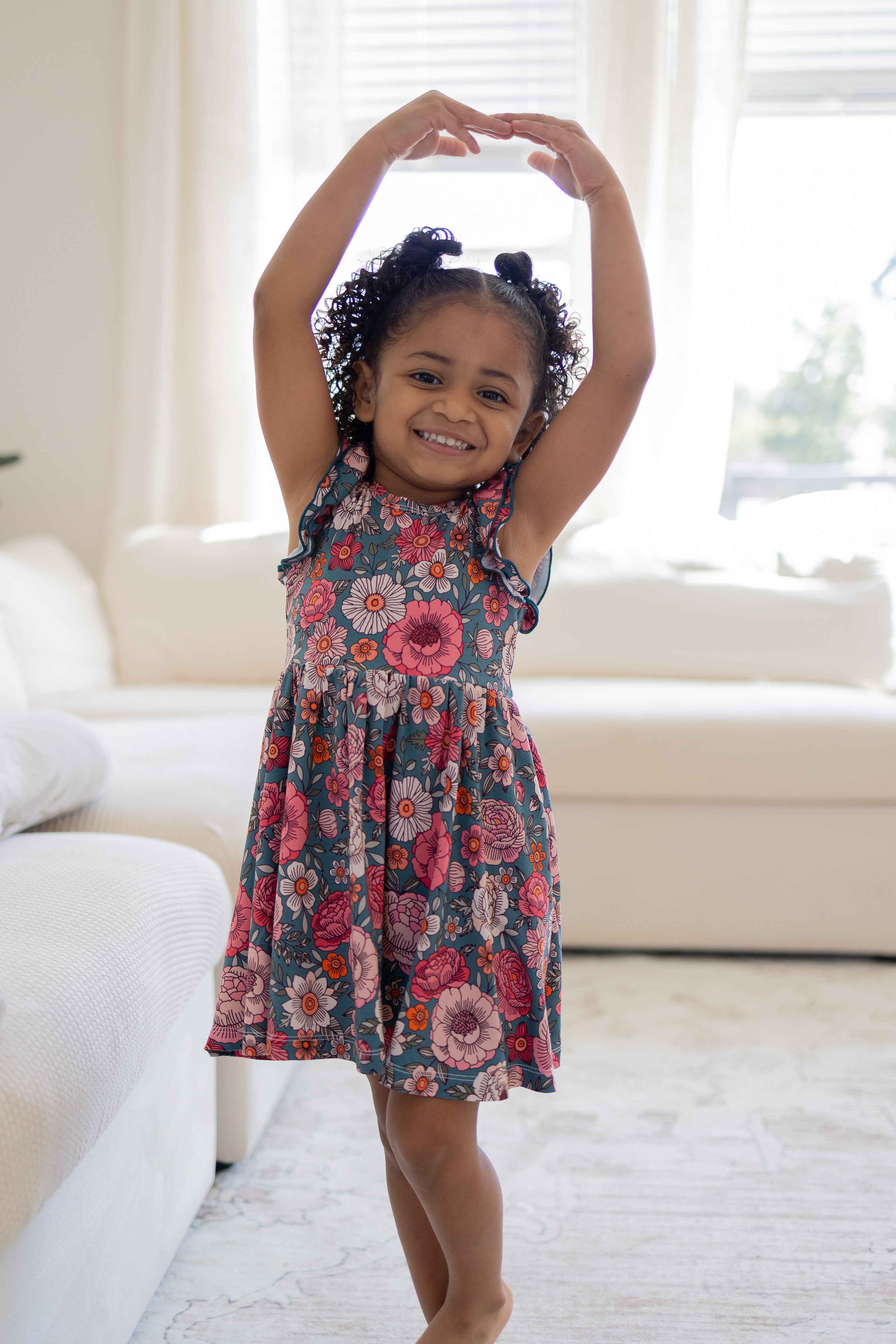 Blooming Grace Flutter Twirl Dress w/ shorts