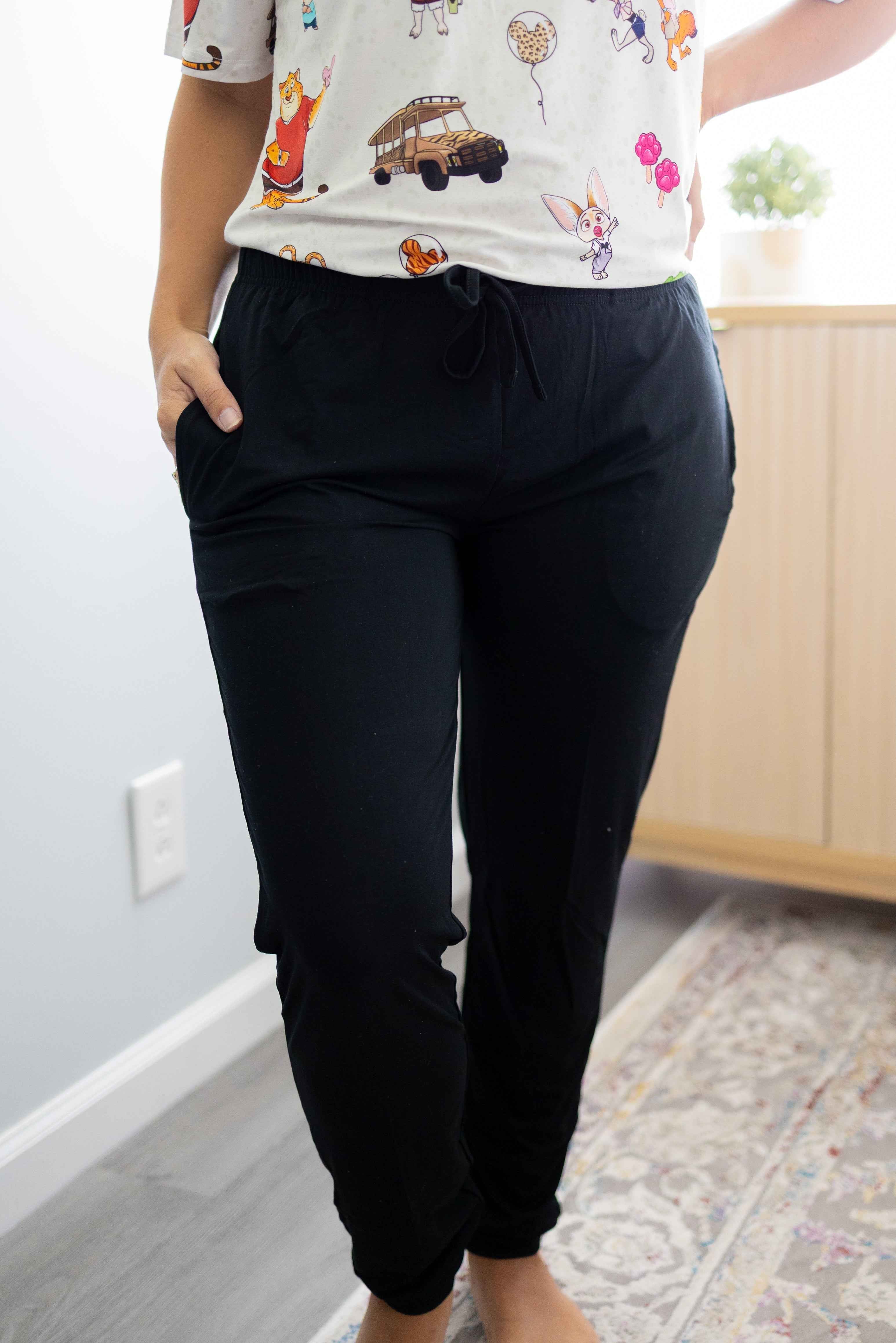 Black Adult Pajama Bottoms (Joggers & Pants)