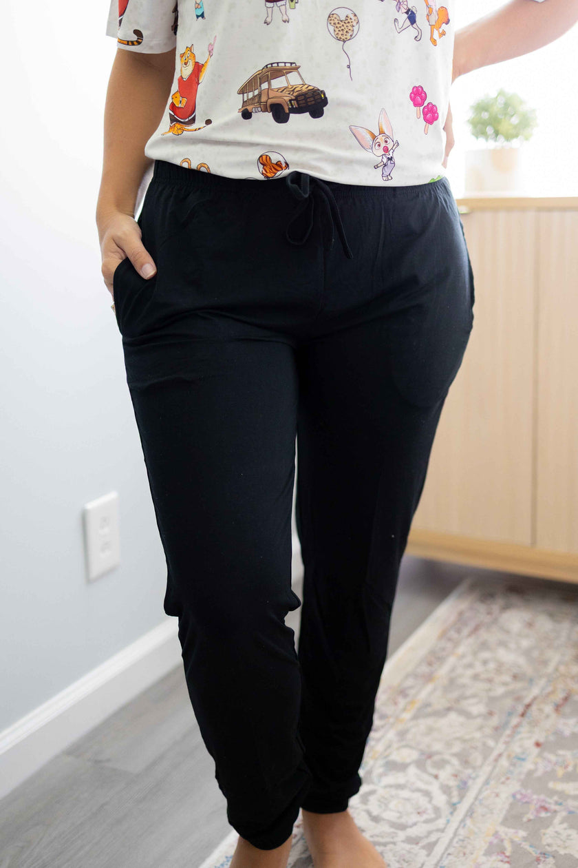Black Adult Pajama Bottoms (Joggers & Pants)