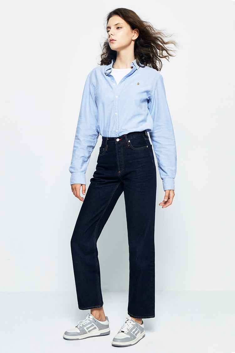 Manhattan High Rise Straight Ankle Jeans HJ160