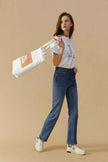 Activity Grrrl High Rise Kick Crop Jeans HJ017