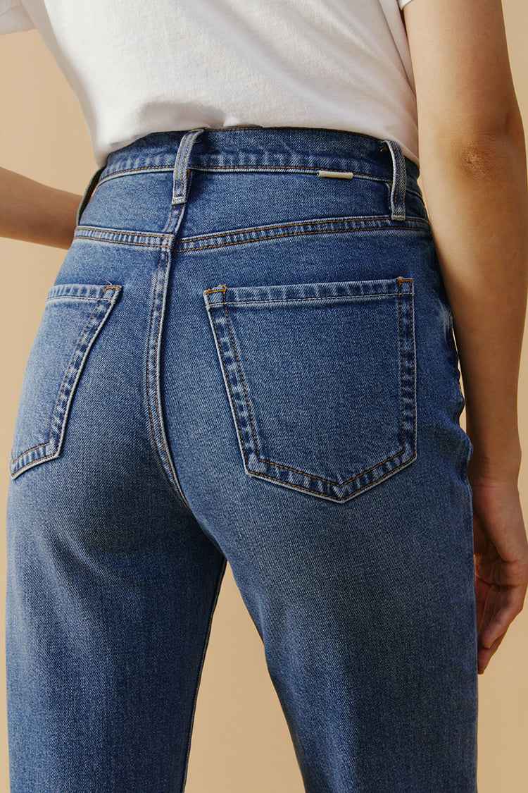 Chelsea High Rise Straight Crop Jeans HJ005