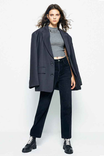 Manhattan High Rise Straight Ankle Jeans HJ160