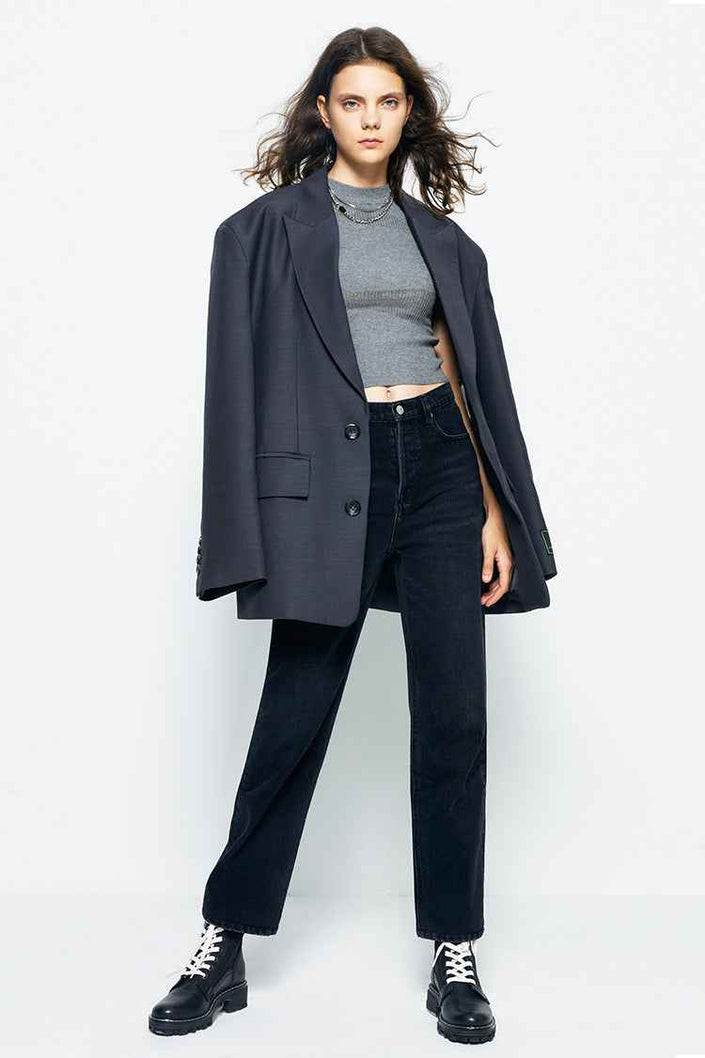 Manhattan High Rise Straight Ankle Jeans HJ160