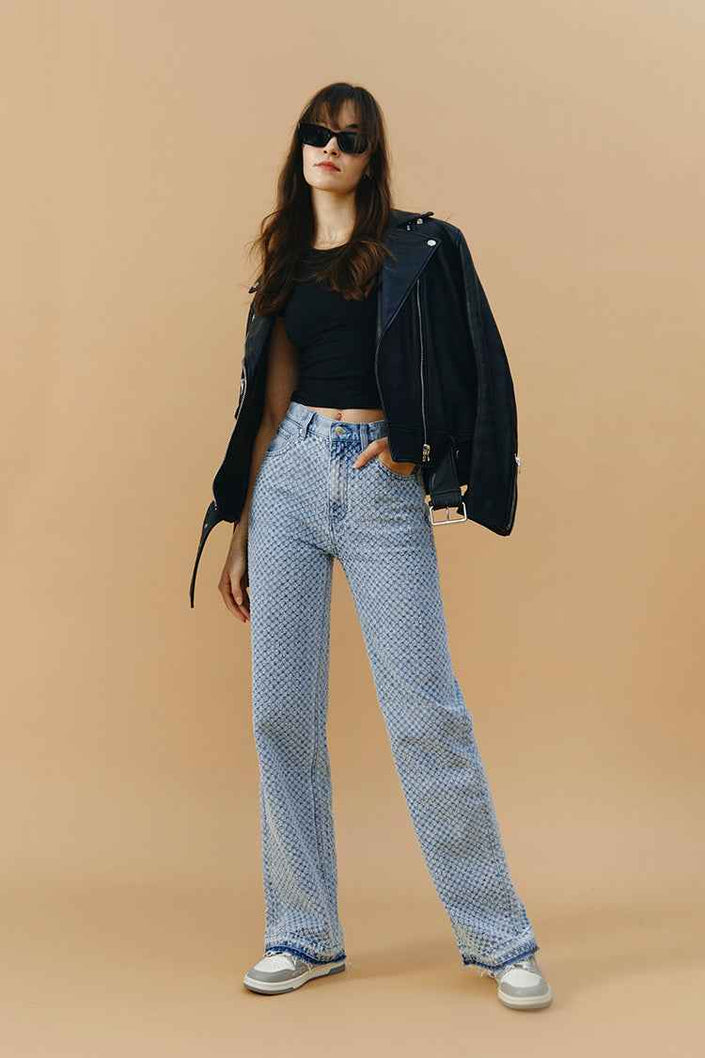 Coney Island Whitefish Tweed Wide Jeans HJ007 [FINAL SALE]