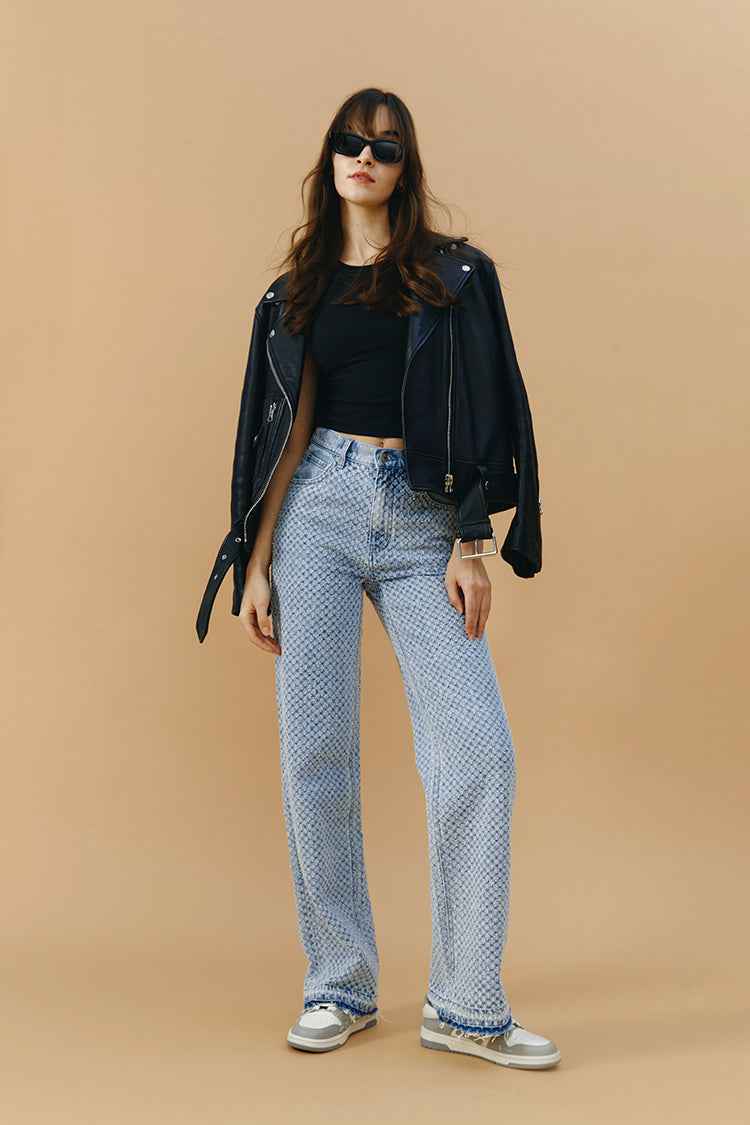 Coney Island Whitefish Tweed Wide Jeans HJ007 [FINAL SALE]