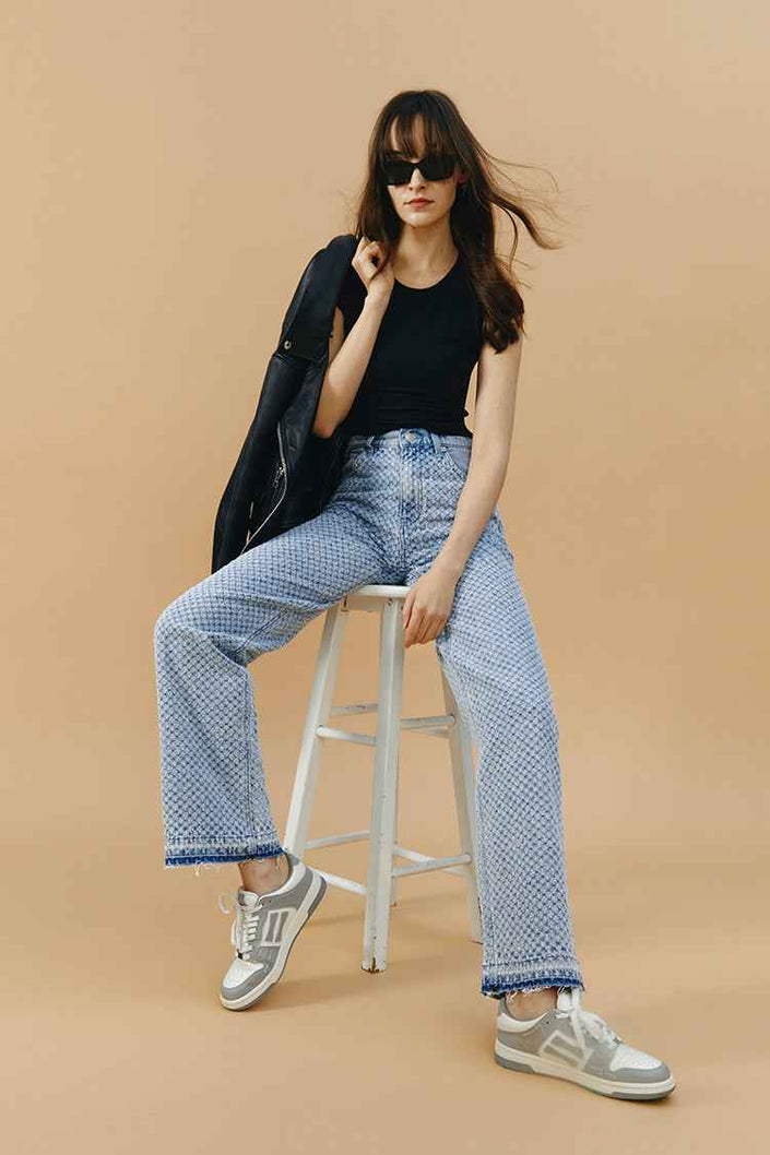 Coney Island Whitefish Tweed Wide Jeans HJ007 [FINAL SALE]