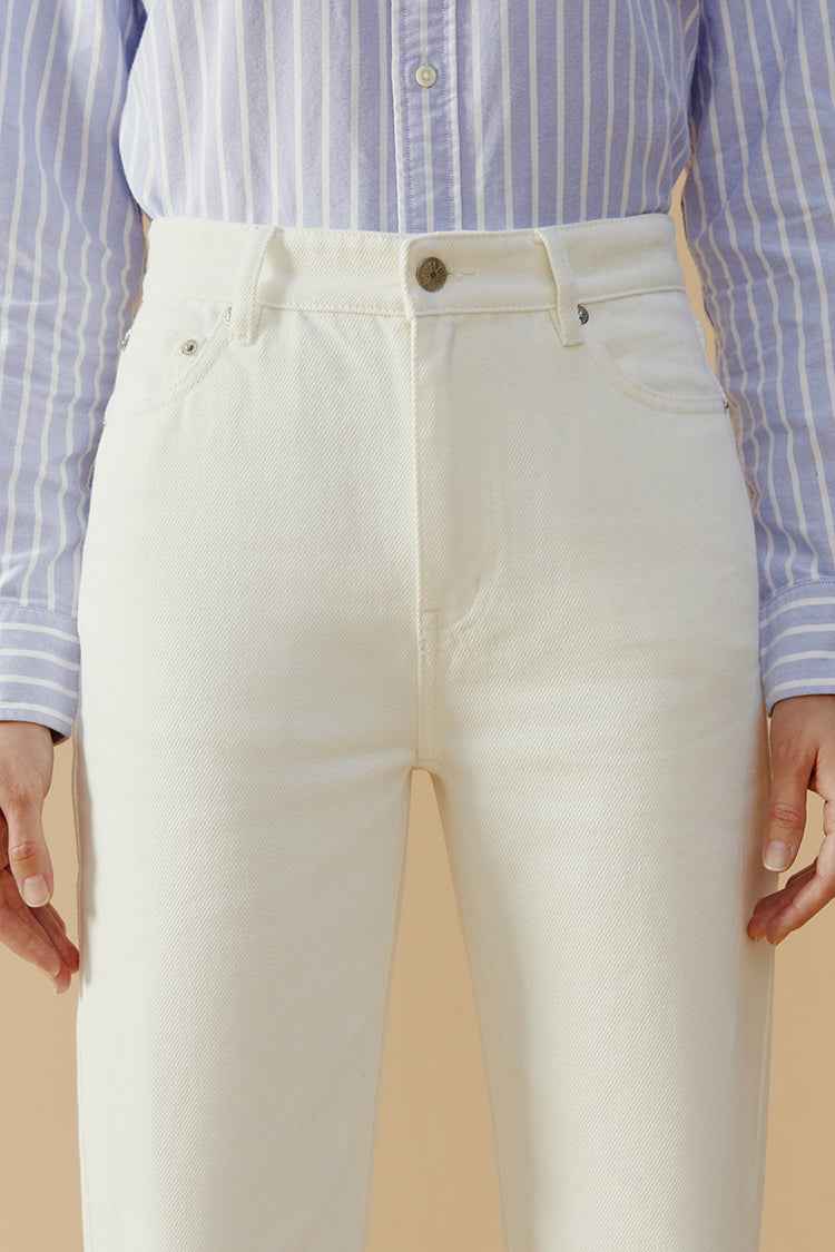 Manhattan High Rise Straight Ankle Jeans HJ160