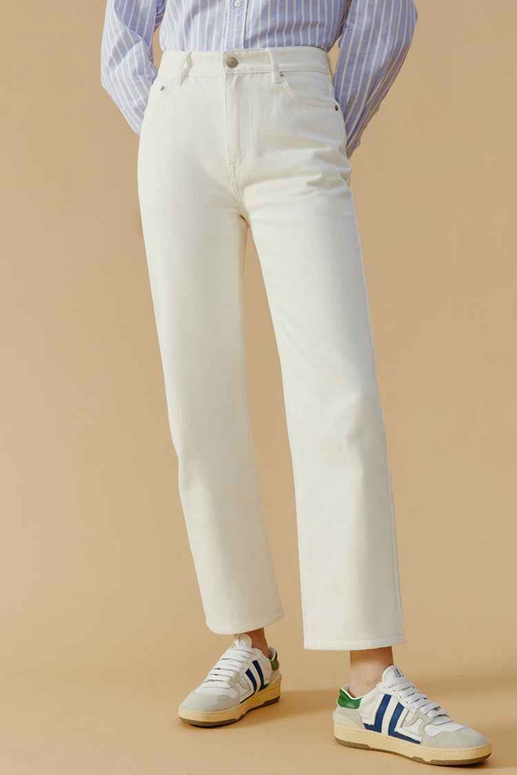 Manhattan High Rise Straight Ankle Jeans HJ160