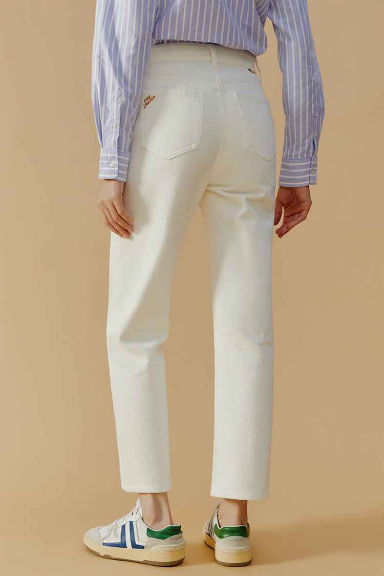 Manhattan High Rise Straight Ankle Jeans HJ160
