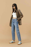 Manhattan High Rise Straight Ankle Jeans HJ160
