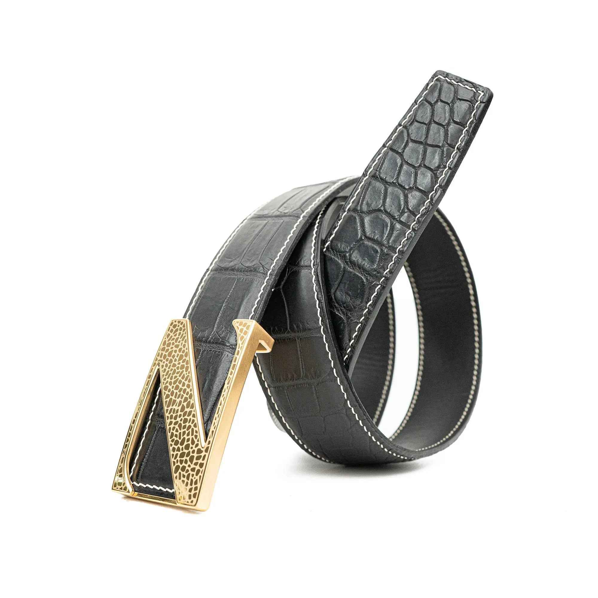 Handcrafted Alligator Leather Belts DVG128