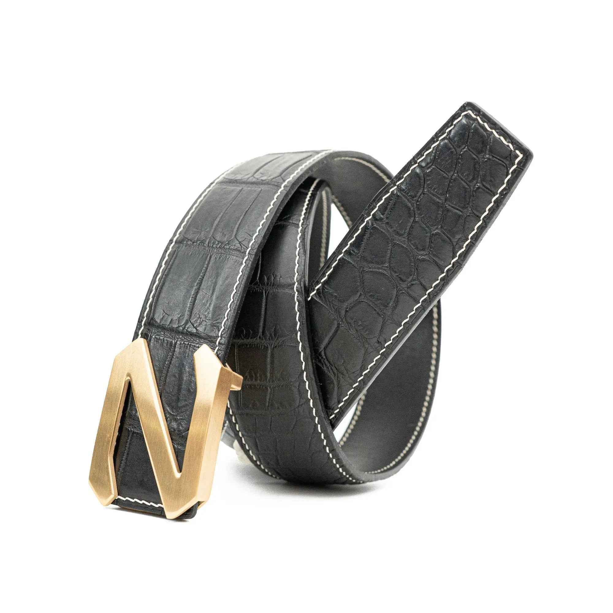 Handcrafted Alligator Leather Belts DVG181