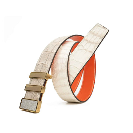 Handcrafted Alligator Leather Belts DVG37