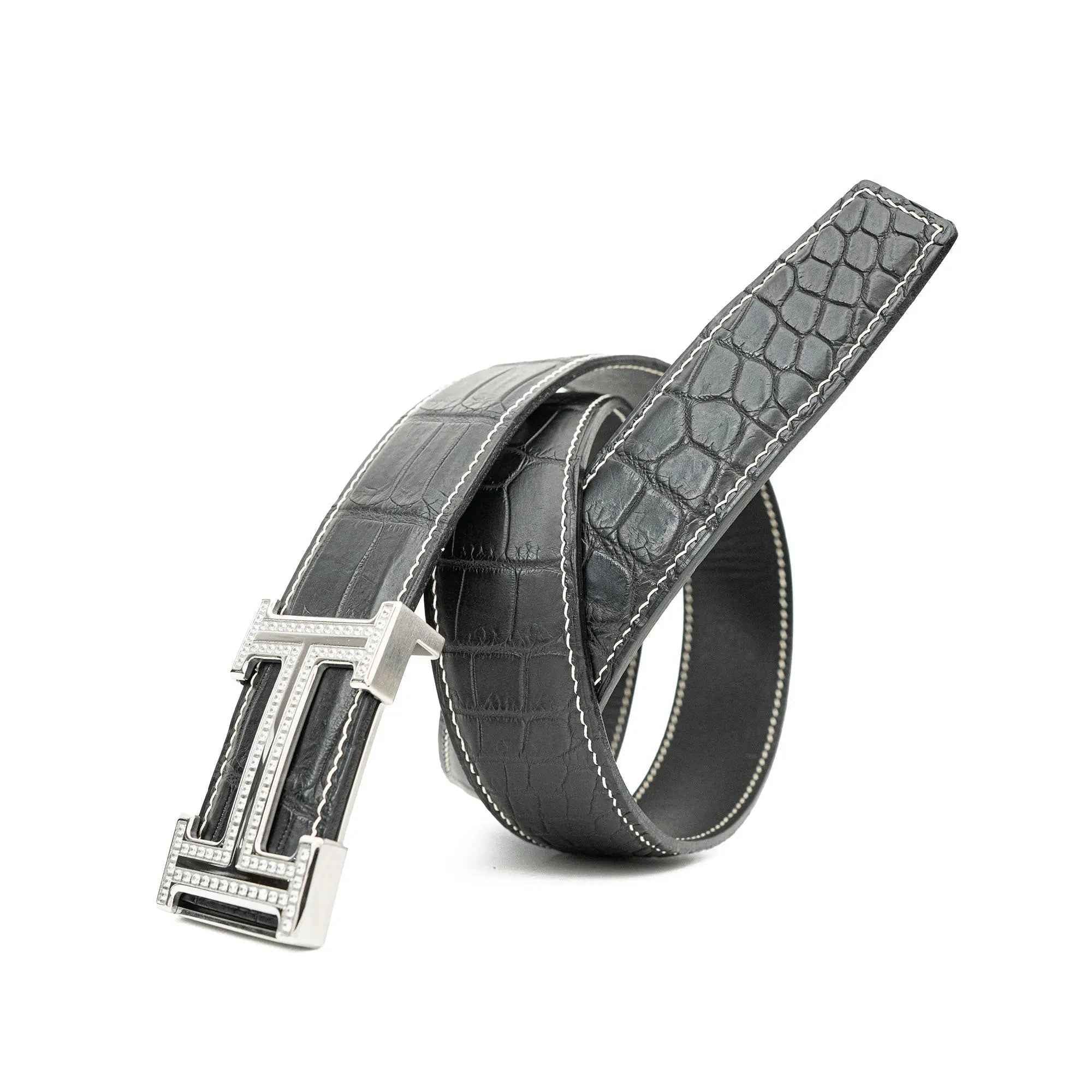 Handcrafted Alligator Leather Belts DVG59