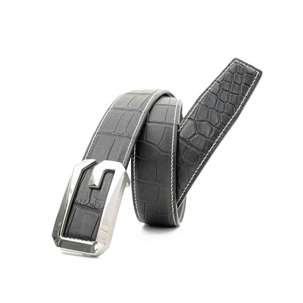 Handcrafted Alligator Leather Belts G-shaped buckle