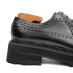 Handmade Chunky - sole Brogue Shoes Black
