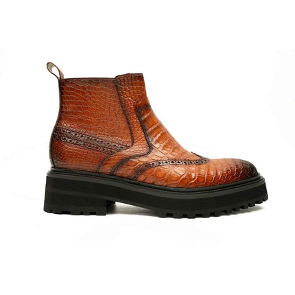 Handmade Nile Crocodile Chelsea Boots