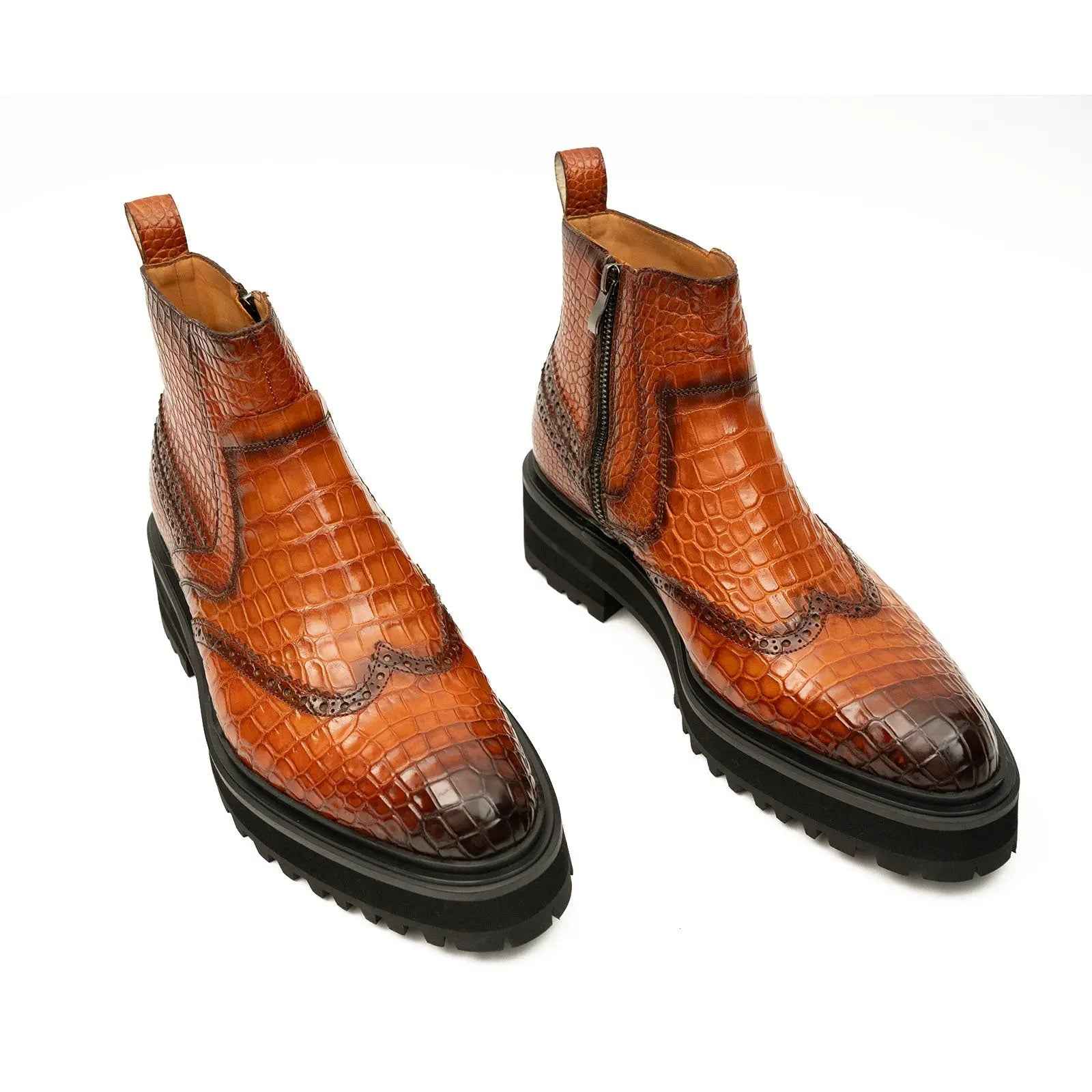 Handmade Nile Crocodile Chelsea Boots