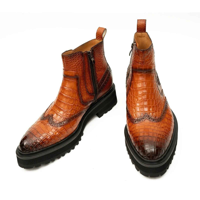 Handmade Nile Crocodile Chelsea Boots