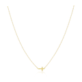 Elsa Side Cross Necklace White