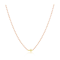 Elsa Side Cross Necklace Red