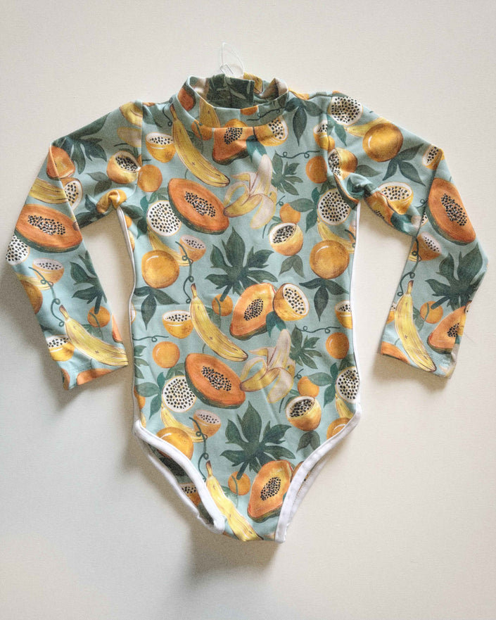 Lola One Piece Kids Swimsuit - Papaya