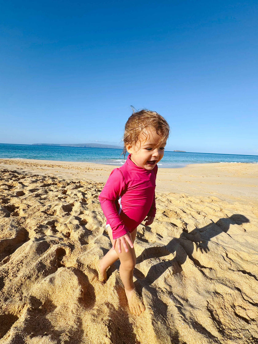 Lola One Piece Kids Swimsuit - Pitaya