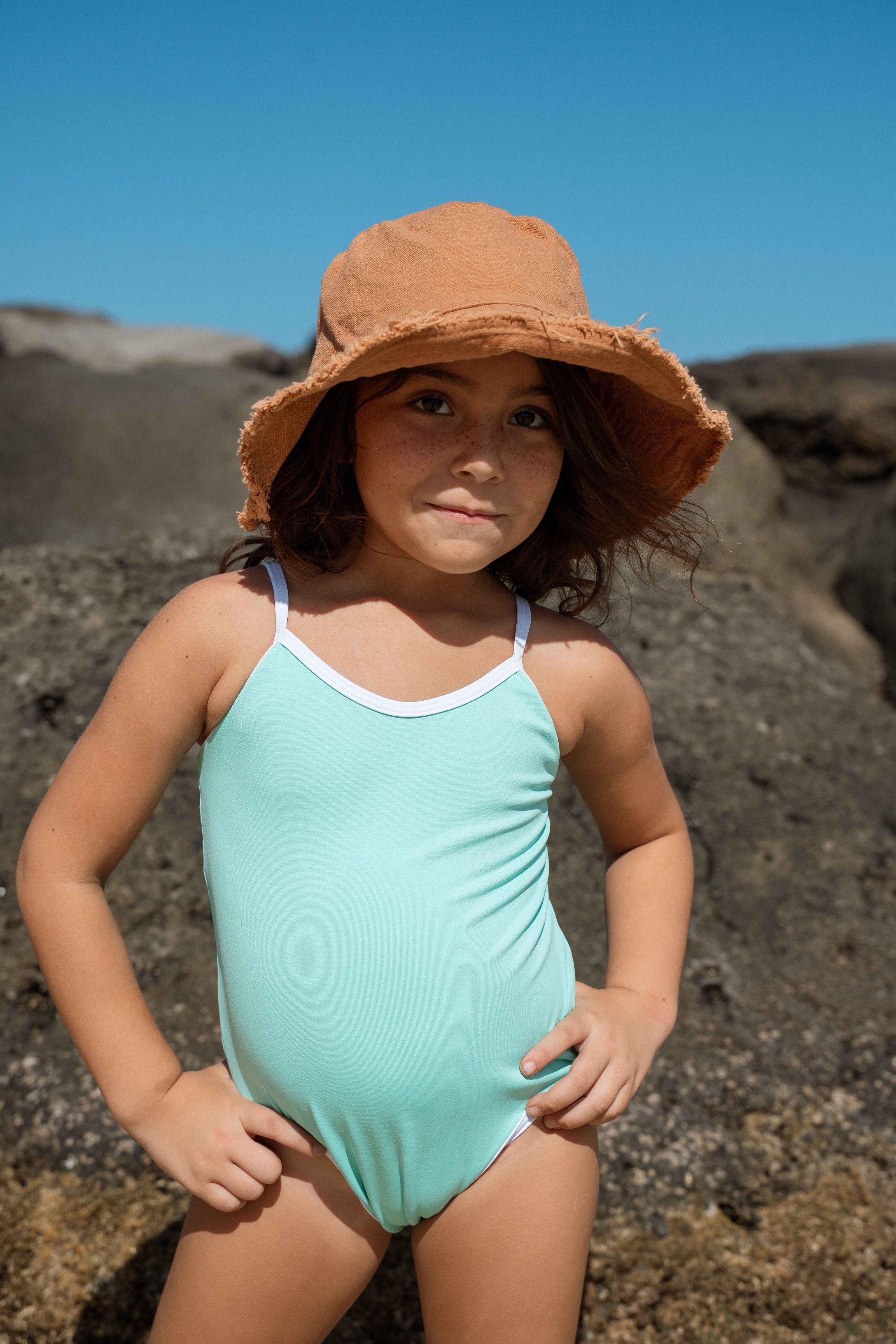 Millie One Piece Kids Swimsuit - Seafoam